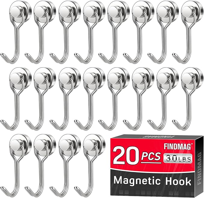 FINDMAG Magnetic Hooks, 30lbs+ Magnetic Hooks Cruise Ship Essentials 2025 by FINDMAG