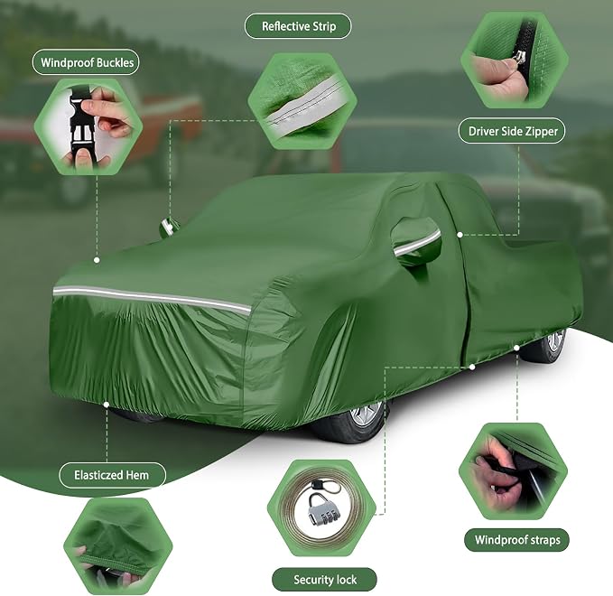 BOSSTONE Car Cover Custom Fit for Nissan Frontier King/Crew Cab Short Bed - Image 5