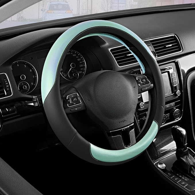 Road Comforts Steering Wheel Cover – Breathable Leather Steering Wheel Cover by RoadComforts