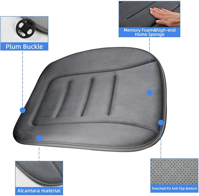 KAYI Car Seat Cushion, Memory Foam Car Seat Cushion, Anti Slip Rubber Bottom - Image 4