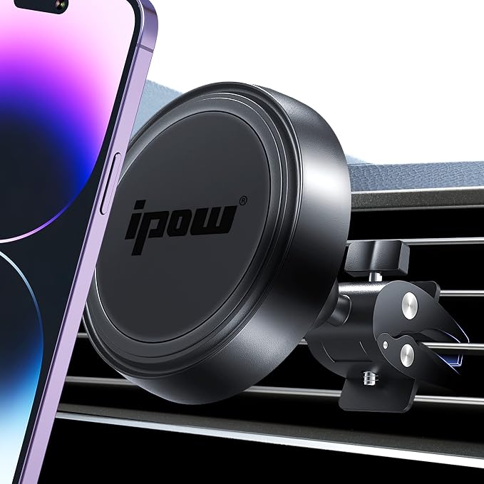 IPOW Magnetic Phone Holder for Car, Strongest Magnet Power Cell Phone Mount for by IPOW