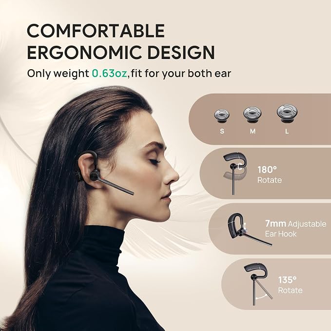 Yealink Bluetooth Headset Workstation, Office Wireless Headset - Image 5