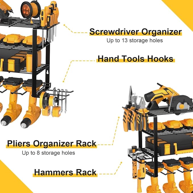 5 Layers 2 IN 1 Power Tool Organizer Wall Mount - Image 4