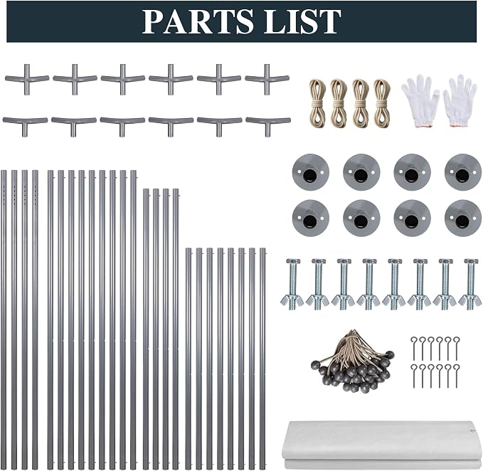 Shintenchi Carport 12' x 20' Heavy Duty Portable Garage, Car Port Canopy - Image 7