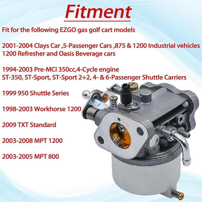 Golf Cart Carburetor Fit for EZGO Golf Cart Gas Car 350cc for Robin TXT - Image 4