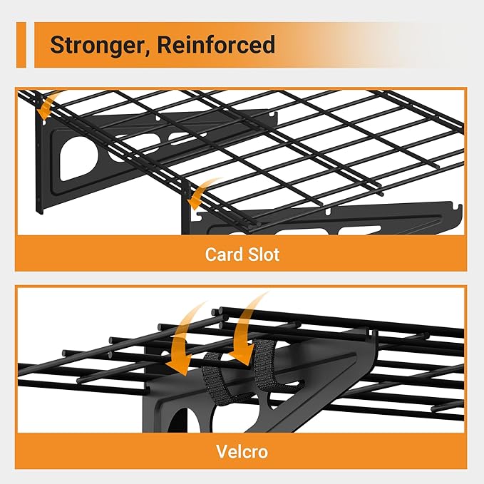 1x4 ft Garage Shelving with 6 Bike Hooks, Pantry Storage, 150 lbs Total Load - Image 3