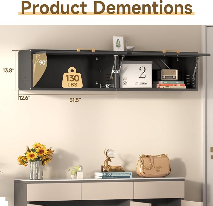 Metal Garage Wall Cabinet, Floating Tool Cabinet - Image 3
