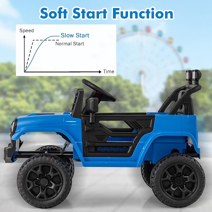 Costzon Kids Ride On Truck, 12V Battery Powered Electric Vehicles w/Remote - Image 8