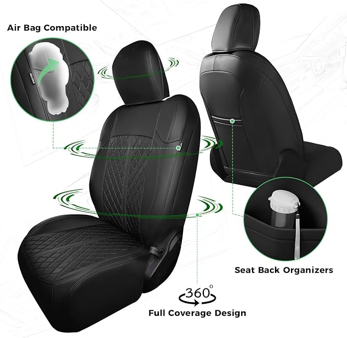 for Jeep Wrangler Seat Covers 4Door JL 2018 2019 2020 2021 2022 2023 2024 2025 - Image 3