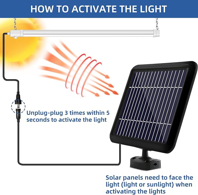 hykolity Solar Powered Shop Light - Image 8