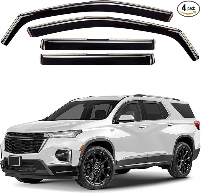 GrandWheel Co Smoke Tinted in-Channel Side Window Vent Visor Deflectors Rain by Unknown