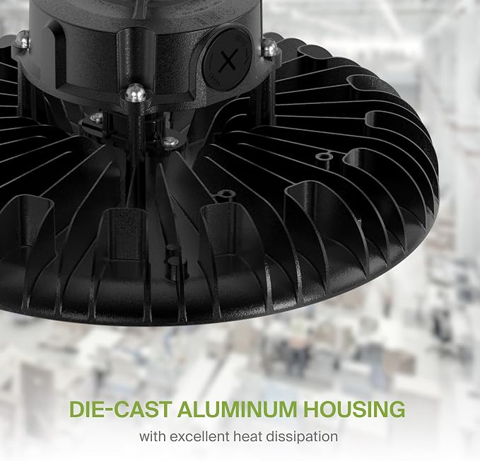 ASD LED High Bay UFO Light Fixture, Commercial Shop Lighting | Dimmable - Image 7