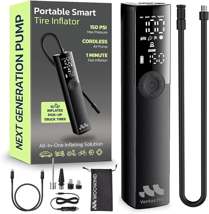 Tire Inflator Portable Air Compressor by WOOWIND