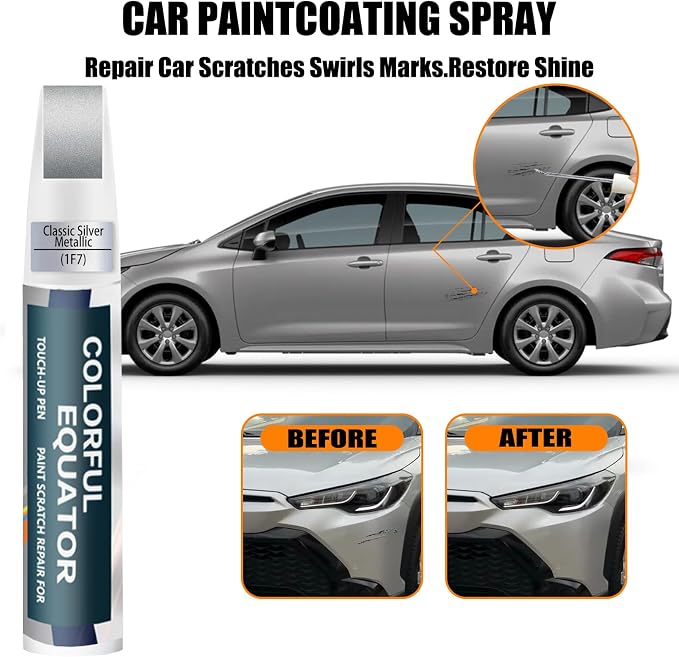1F7 Classic Silver Metallic Touch Up Paint - Image 3