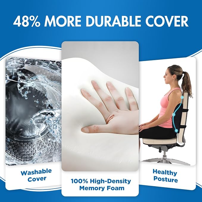 Lumbar Support Pillow for Office Chair Car, Gaming Chair Lower Back Pain Relief - Image 5
