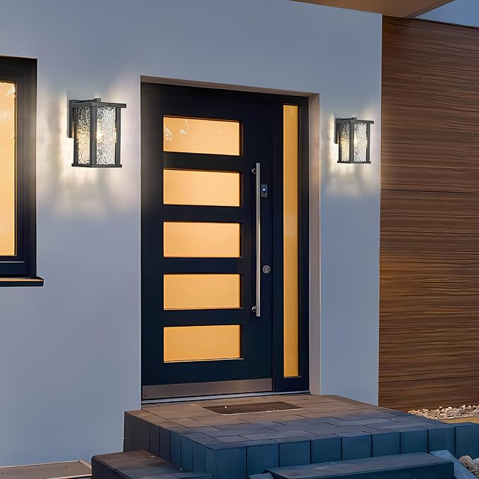 Outdoor Wall Sconce E26 Base Metal Frame - Image 6