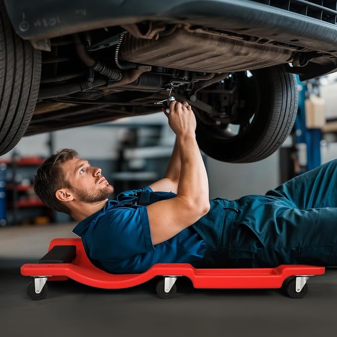 Magshion Mechanic Creeper with Padded Headrest and Tool Tray, 330 lbs Capacity - Image 2