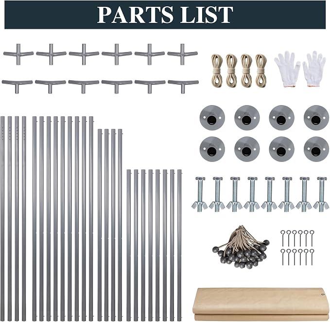 Shintenchi Carport 10' x 20' Heavy Duty Portable Garage, Car Port Canopy - Image 7