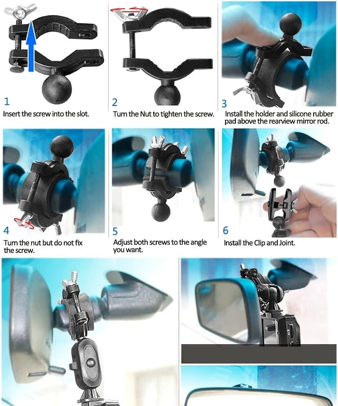 Easy Install Car Rearview Mirror Radar Detector Mount - Image 5