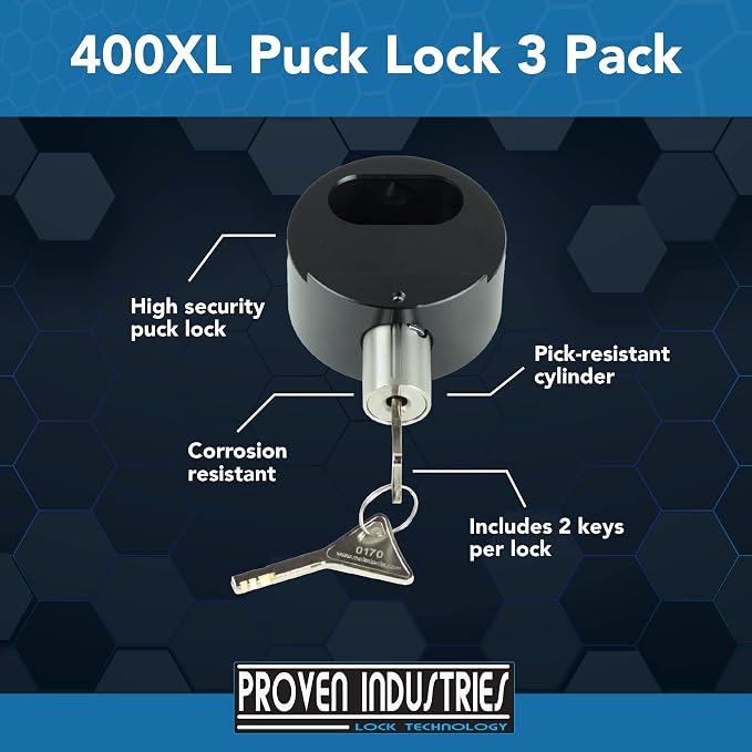 Proven Industries Model 400XL Puck-Lock Set, Made in The USA - Image 2