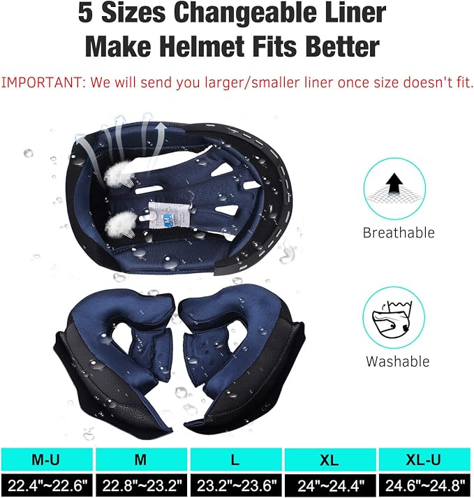 FreedConn BM2-S Bluetooth Motorcycle Helmet, Flip-Up Modular Motorbike Helmet - Image 7