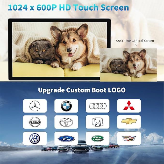 Portable Apple Carplay Screen for Car, 4K Dash Cam, 1080p Backup Camera DVR - Image 8