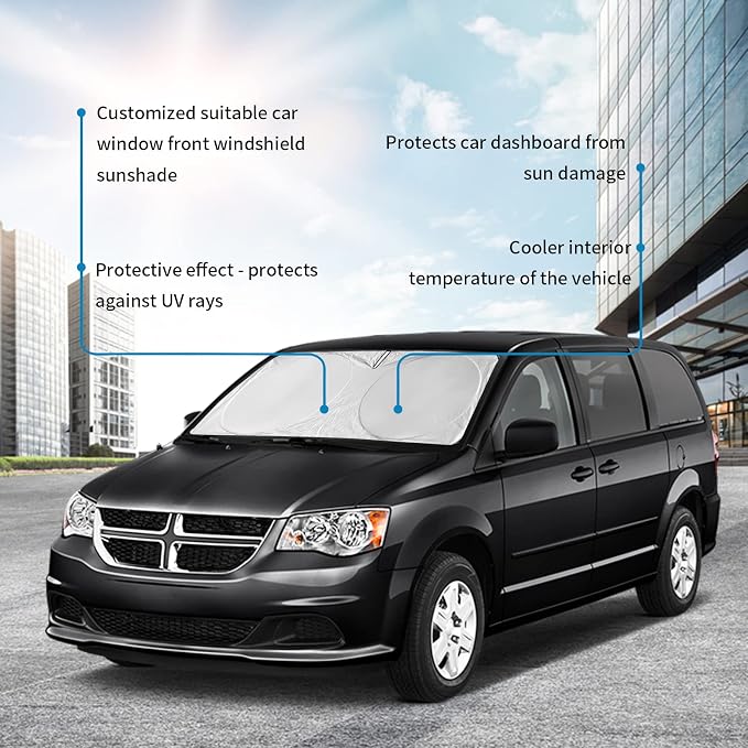 for Dodge Caravan 2006-2024 Front Windshield Sun Shade Sunshade-for Dodge - Image 2