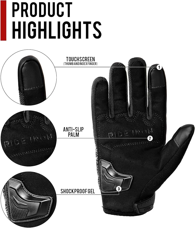 BORLENI Motorcycle Gloves Motorbike Glove - Image 2
