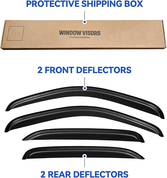 Window Visors Rain Guards for 2007-2014 Chevy Tahoe/GMC Yukon, Out-Channel - Image 5