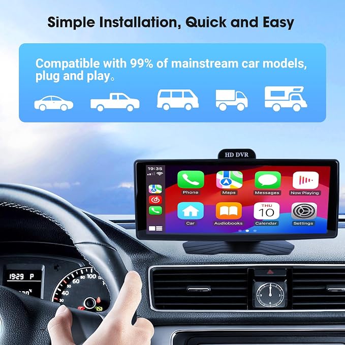 9.26" Wireless CarPlay & Android Auto Screen - Image 5