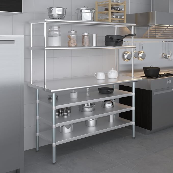 Amgood 24" x 60" Stainless Steel Work Table - Image 9