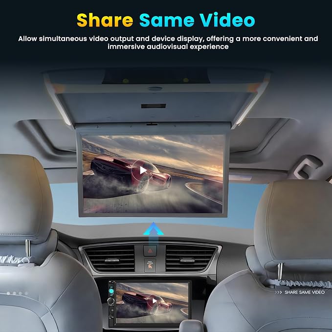 Double Din Car Stereo with 7 Inch HD Touchscreen Radio with Mirror Link Video - Image 5