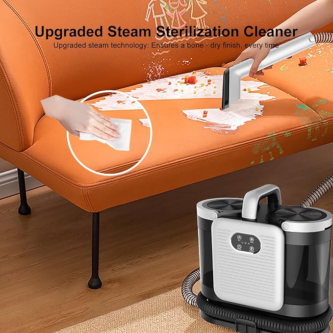 Upholstery Steam Cleaner for Couch & Furniture – 1650W 15KPa Powerful Suction - Image 2