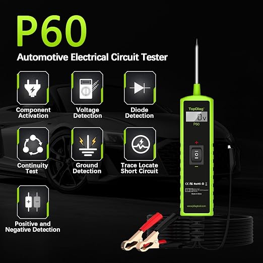 12 Volt Test Light Automotive, Power Circuit Probe Kit, 6V - 24V Car Fuse Tester - Image 2
