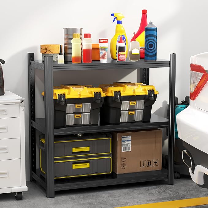 Metal Garage Shelving Unit, Heavy Duty 3-Tier 1050 LBS Loads Adjustable Storage - Image 8