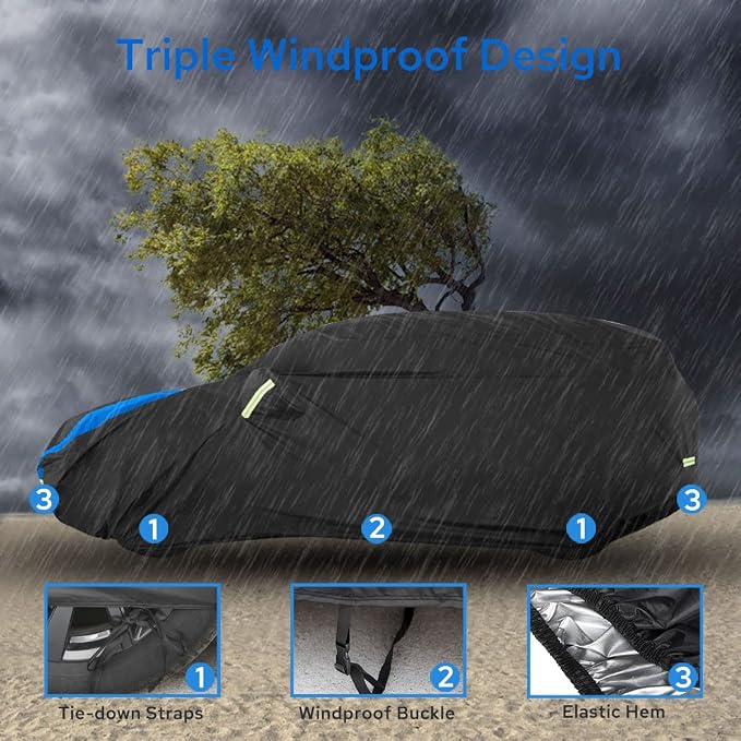 Avecrew SUV Car Cover Waterproof All Weather - Image 3