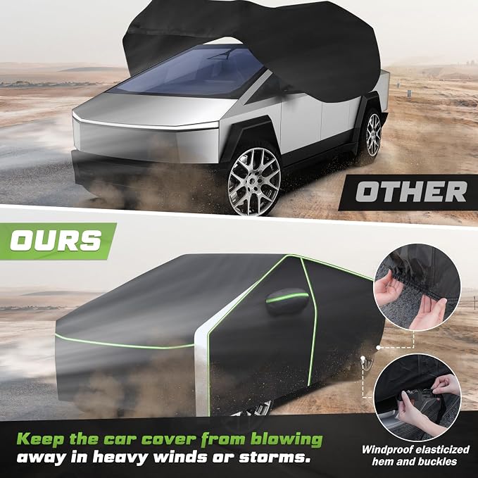 Mixsuper Liner Car Cover for Tesla Cybertruck 2024-2026, 7 Layers Waterproof - Image 6