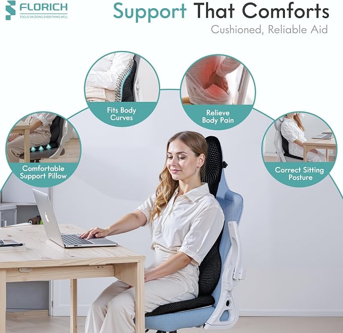 FLORICH Car Seat Cushion and Lumbar Support Pillow - Image 4