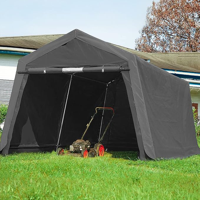 ADVANCE OUTDOOR 7x12 ft 2 Roll up Doors & Vents Outdoor Portable Storage - Image 9