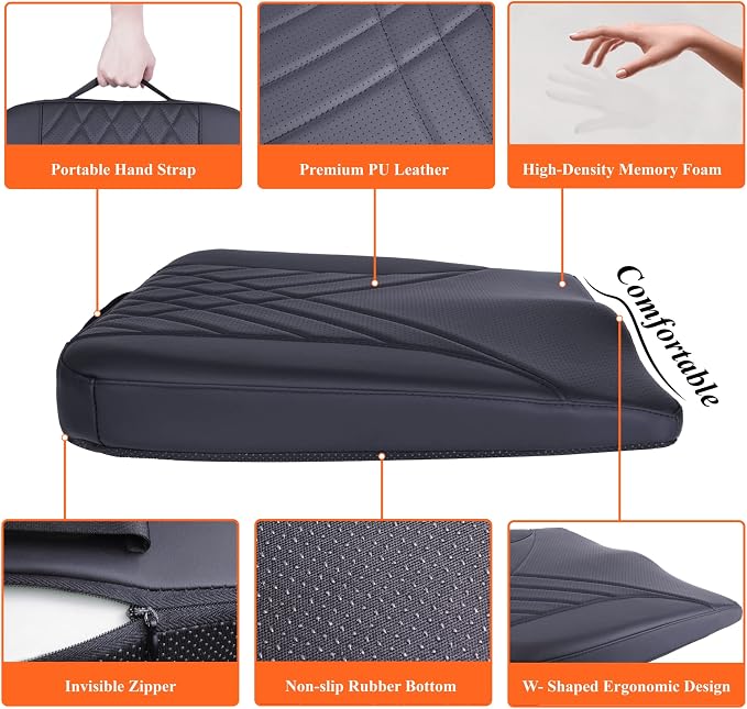 kingphenix Premium Car Seat Cushion, Memory Foam Driver Seat Cushion to Improve - Image 5