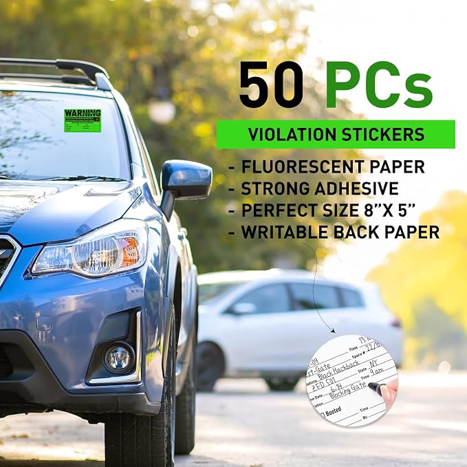easykart labels 50 Parking Violation Sticker - Image 6