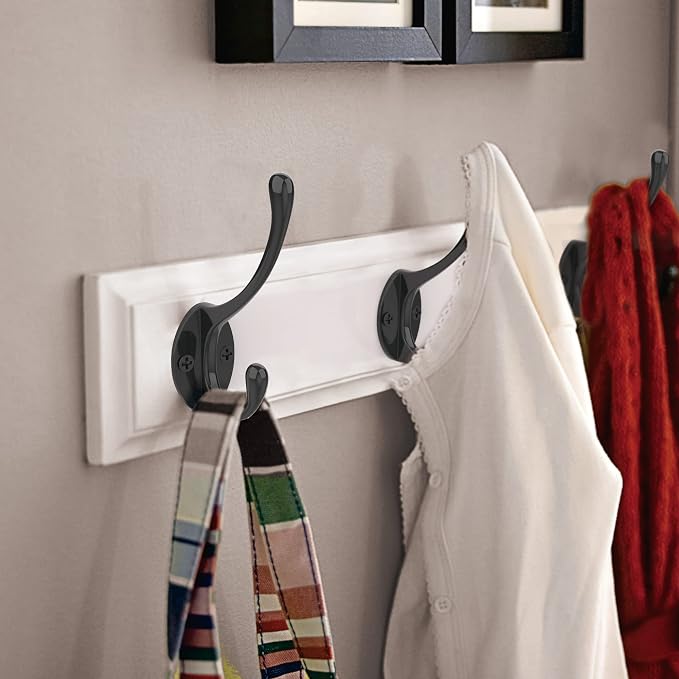Coat Hooks | Wall Mount Coat Hangers | Black Metal Hooks - Image 5