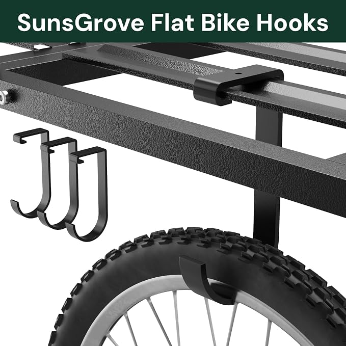 SunsGrove Heavy-Duty 4-Pack Overhead Garage Ceiling Storage Hooks, Add-On - Image 8