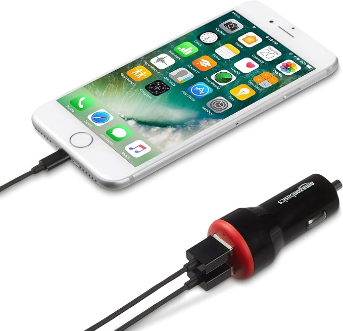 Amazon Basics 24W 2-port USB-A Car Charger - Image 2