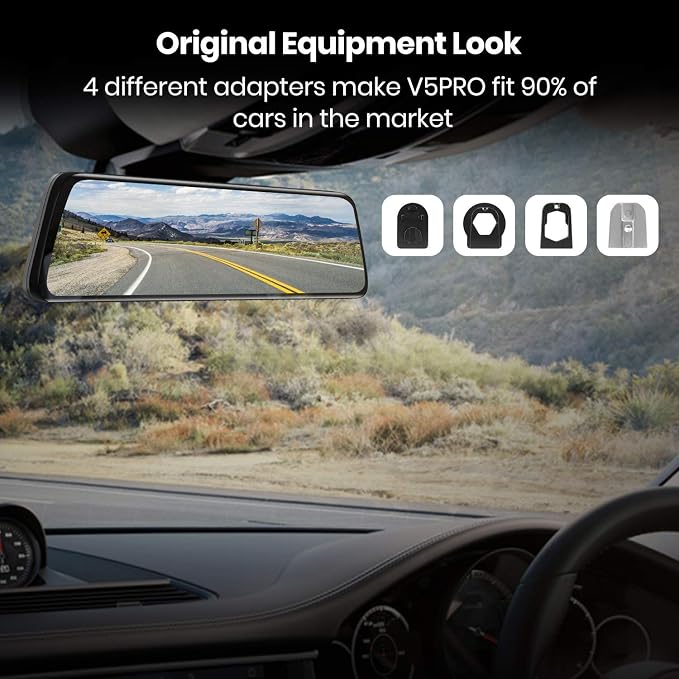AUTO-VOX V5PRO 1080P 9.35'' OEM Rear View Mirror Camera, Full Laminated - Image 4
