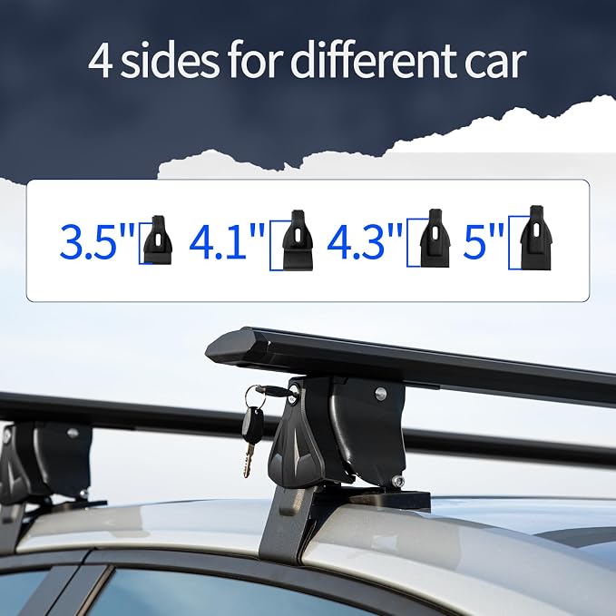 Universal 55" Roof Rack Cross Bars, Adjustable Car Top Roof Rack, Aluminum - Image 4