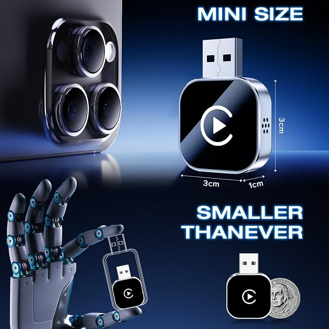 Wireless CarPlay Adapter for iPhone, Convert Wired to Wireless CarPlay Adapter - Image 3