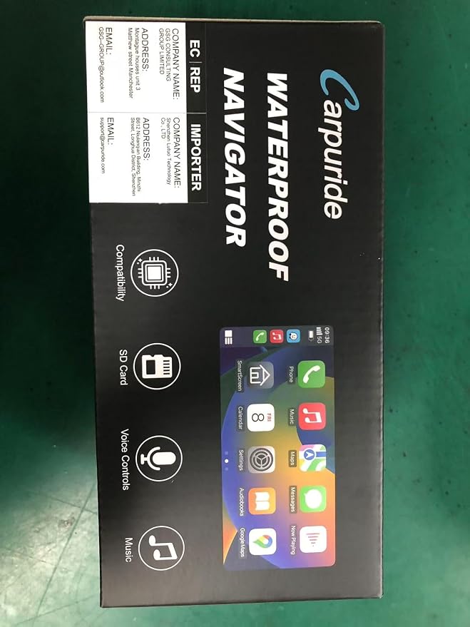 Carpuride W603D Motorcycle GPS Carplay Screen, Wireless CarPlay & Android Auto - Image 11