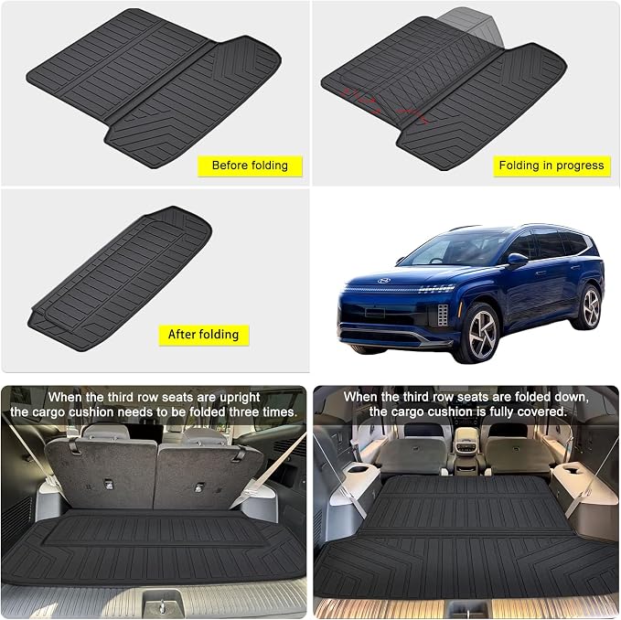 Large Cargo mat for 2026 Hyundai Ioniq 9（Foldable） TPE All Weather Protection - Image 2