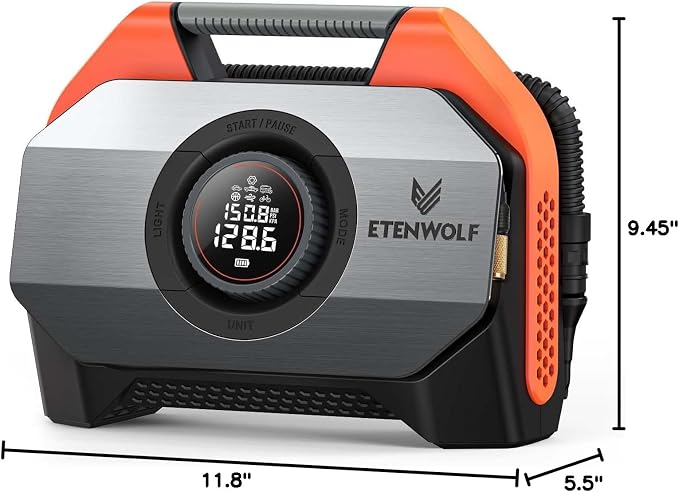 ETENWOLF VORTEX S6 Tire Inflator Portable Air Compressor - Image 10
